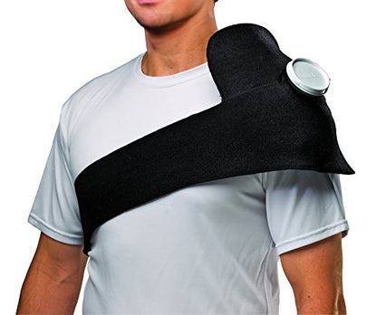 MUELLER Sports Medicine Ice Bag Wrap, Cold Therapy for Injuries and Pain Relief, Ice Pack Included, Black