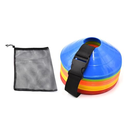 Nylon Buckle Straps, Football Cones Disc Cones Soccer Agility Cones Sports Training Cones Multicolor Field Marker Plastic Cones with Holder