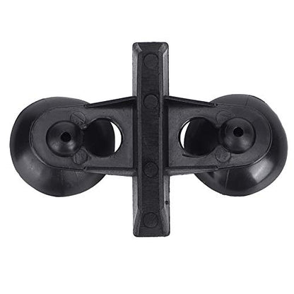 Alomejor Separation Board Clamp/Holder 40PCS PVC Aquarium Fish Tank Suction Cup Divider Support, Strong Toughness for Tank Compartment Division, Suitable for 5-6mm Glass (Black)