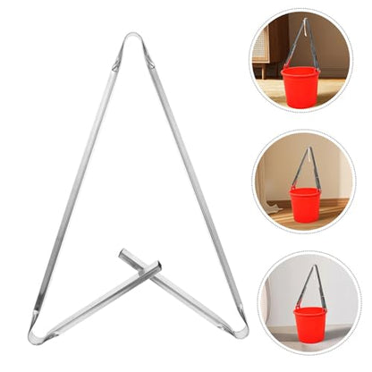 Abaodam Stainless Steel Bucket Tool Organizer Metal Clasp Heavy-Duty Fishing Bucket Holder for Outdoor and Kitchen Use Pail Shoulder Strap Clip