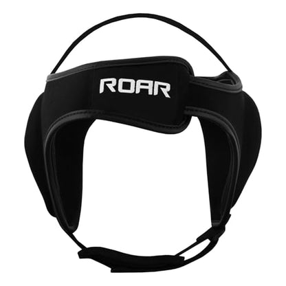 ROAR-INT Wrestling Headgear Men BJJ Ear Guard Protection MMA Grappling Cauliflower Helmet - color: Black (Pack-2)