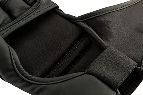 UFC Tonal MMA Gloves (Black, Small) Grappling Fighting Fingerless Training Gloves