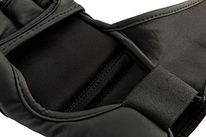 UFC Tonal MMA Gloves (Black, Small) Grappling Fighting Fingerless Training Gloves