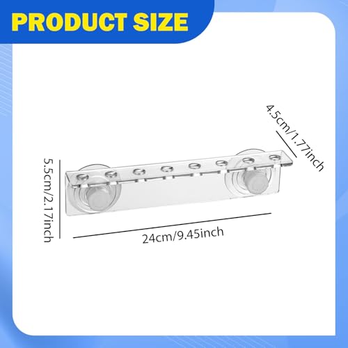 Rack Aquarium Stand Support Holder Versatile Enhanced Suction Cups Efficiency Single Row Arrangement Acrylic, 8 Holes - size: 8 holes