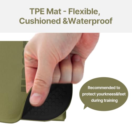 Foldable Yoga Mat 75"x31"x0.24" Portable Exercise Mat - color: Green