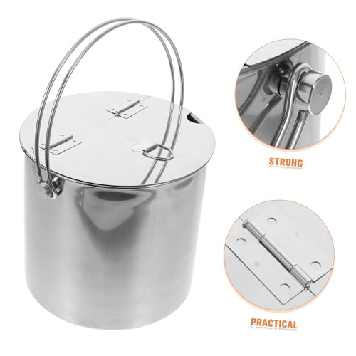 Portable Insulated Ice Bucket with Lid Multi-Function Wine Cooler for Parties and Outdoor Events Capacity Stainless Steel Drink Container