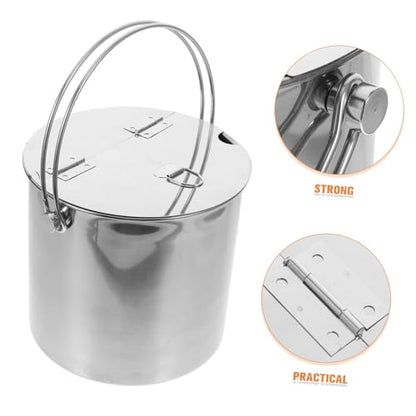 Portable Insulated Ice Bucket with Lid Multi-Function Wine Cooler for Parties and Outdoor Events Capacity Stainless Steel Drink Container