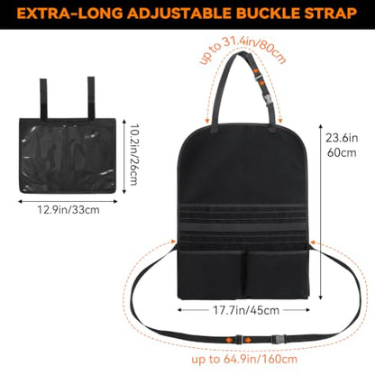 Universal Tactical Patch Display Board Hook & Loop Panel and Tactical MOLLE Seat Organizer for Trucks/SUVs - style: Seat Organizer&Tablet Pocket