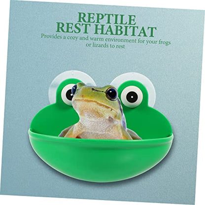 BESPORTBLE 2pcs Reptile Habitat Rest Platform Suction Cup Lightweight Gecko Feeding Stand for Frogs Toads and Lizards for Terrarium Decoration and Cozy Environment