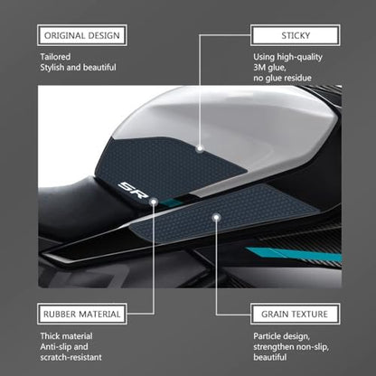for CFMOTO CF Moto 450SR SR450 450 SR 2023 - Motorcycle Side Fuel Tank pad Tank Pads Protector Stickers Decal Gas Knee Grip Traction Pad 450SR 2024 tankpad Black