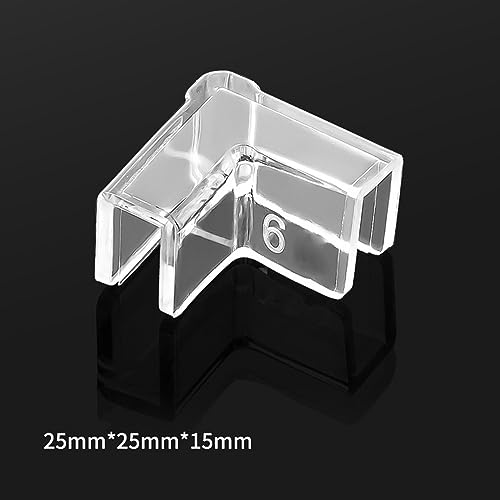 4PieceS Fish Edges Protector Clear Fish Tools Clear Aquarium Fish Glass Cover Protector Easy Install - size: 5mm: 25x25x5mm/ 0.98x0.98x0.19in