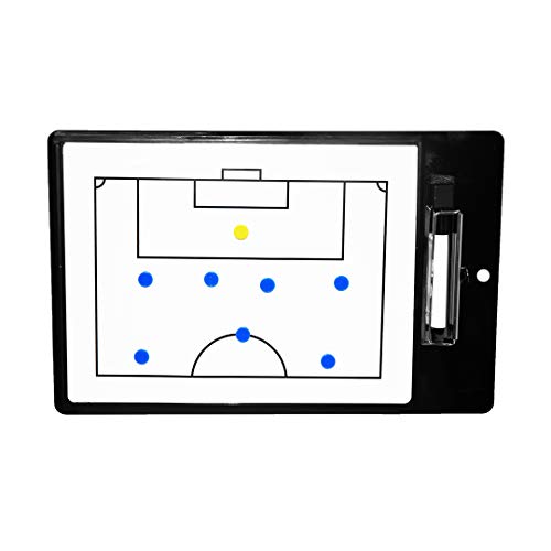 Soccer Innovations Magnetic Tactic Board - Coaching Clipboard, Double-Sided Dry Eraser White Board, Coaches Board, Lineup with Magnets
