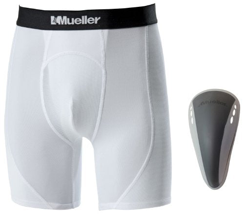 MUELLER Flex Shield with Support Shorts, White, X-Large