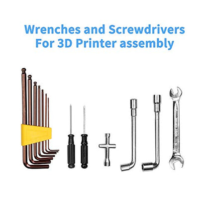 Creality 3D Printer Tool Kit with Case 35Pcs with Cleaners Filament Slicer Print Head Wrench Extruder Nozzles SD Card Reader Starter 3D Printer Accessories ABS Storage Box Tool Set