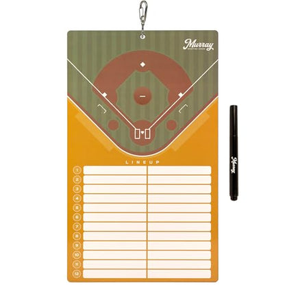Murray Sporting Goods Baseball Team Colors Dry Erase Coaches Clipboard - style: Gold