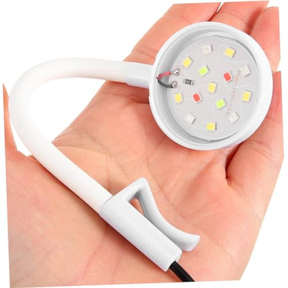 Mikikit Compact Led Aquarium Lamp Clamp Light for Fish Tanks Light for Aquatic Plants Easy to Use USB Powered for Aquariums - color: White