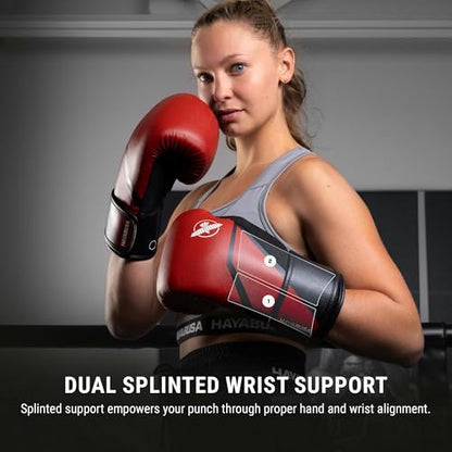 Hayabusa E1 Boxing Gloves for Men and Women - color: Red/Black, size: 10oz