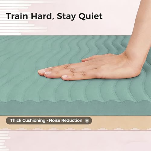 Keep 72" x 24" TPE Yoga Mat Non Slip, 1/4 Inch (6mm) Exercise Mat for Home Workout, Gym, Yoga, Pilates & Stretching with Carrying Strap, Oat White - color: Mint green