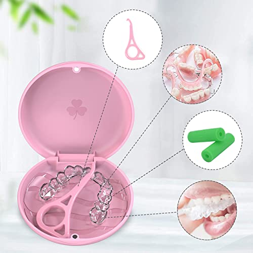 ARGOMAX Retainer Case 2 Pack with Magnetic Closure, Pink - color: Pink