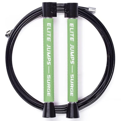 Elite Jumps Surge 3.0 Speed Jump Rope, Double Unders - color: Neon Green, size: Surge 4.0