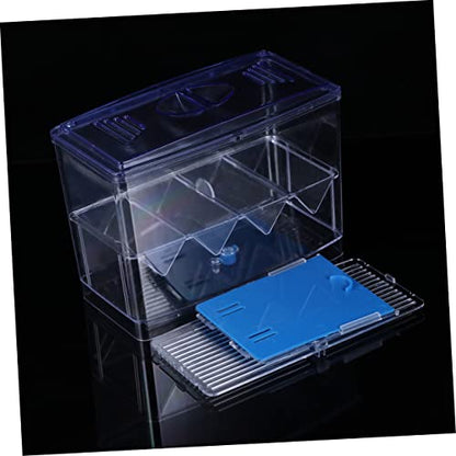 Abaodam Transparent Functional Fish Breeding Tank Betta Habitat Box Independent Incubator for Fry with Easy Cleaning Durable Material Prevents Adult Fish