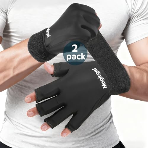 Magic Gel Hand Ice Pack Gloves - Cold Compress Cooling Gel Ice Gloves - Wrist Wrap or Hot Compress - Sports Packs for Hands - Dual Hand Heat Packs - 2 Pack - size: 2 Pack - Ice Glove Pack