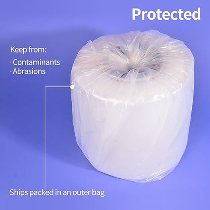 Poly Tubing Roll, Lay Flat Poly Tube Bags, Food-Grade Polyethylene, Custom Poly Bag Packaging Solution, 6 Inches x 500 Feet, 2-Mil Thickness, 1 Roll (6" x 500' 2 Mil, Clear) - size: 6" x 500' 2 Mil