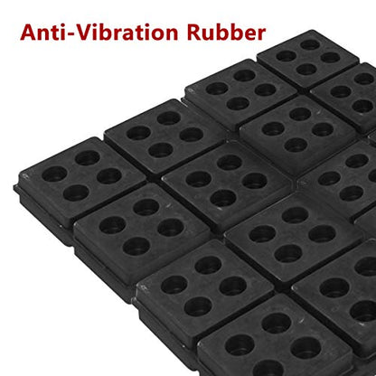 Anti Vibration Pads,4"X 4"X 3/4" Heavy Duty All Rubber Waffle Vibration Isolation Pads for Air Conditioner,Air Compressors,HVAC,Washer etc.