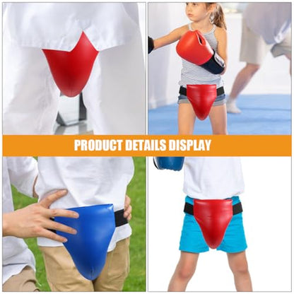 KICHOUSE 2pcs Groin Protector Boxing Groin Guard Wear-Resistant Integrated Crotch Fighting Protector for Martial Arts Training Taekwondo Sparring