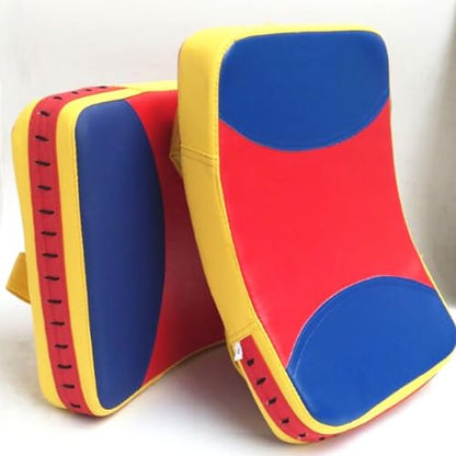 VILLCASE Taekwondo Kickboxing Strike Shield Hand Paddle Large Curved Kick Pad Three-Color Thickened Training Target for Martial Arts Practice