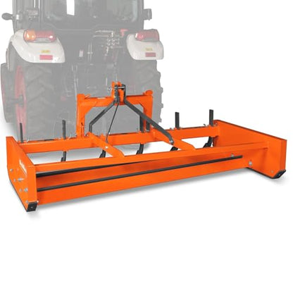 84" Heavy Duty Tractor Land Leveler Land Plane Scraper Grader Attachment with 6 Shanks 3 Point Hitch,Cat. 1, 30-60HP, Model LP84