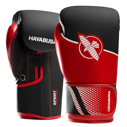 Hayabusa Sport Boxing Gloves - Dual-Splinted - color: Red / White, size: 12oz
