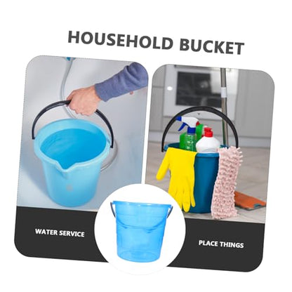Portable Plastic Water Bucket with Handle Transparent Wash Bucket for Home and Dormitory Use for Storing Water and Cleaning Products