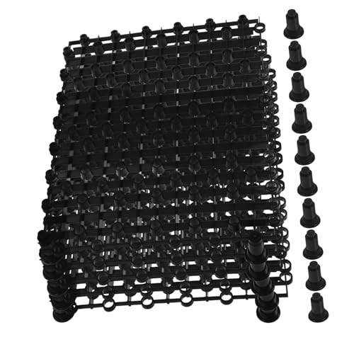 Kisangel 5Pcs PVC Fish Tank Bottom Plate with Nails Multi Functional Clapboard for Aquarium Divider Smooth Surface for Fish Safety Easy Installation Black