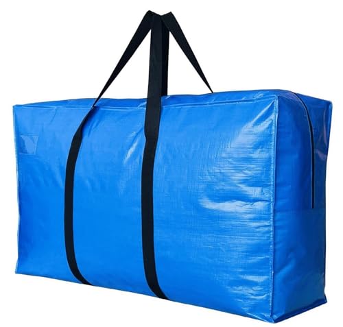 60 Gallon Extra Large Storage Bags, Jumbo Moving Storage Bags Heavy Duty, Foldable Big Blue XL Duffle Bag for Travel,Christmas Tree Bag