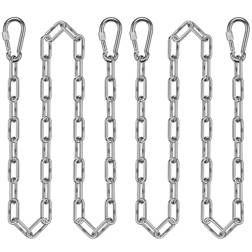 BeneLabel 2Pcs 85" (7ft) Swing Chain Stainless Steel Hanging Chain and Hook - color: Silver, size: 85"