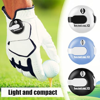 3 Pcs Golf Stroke Counter 1.2" Clip - color: black, white, light blue