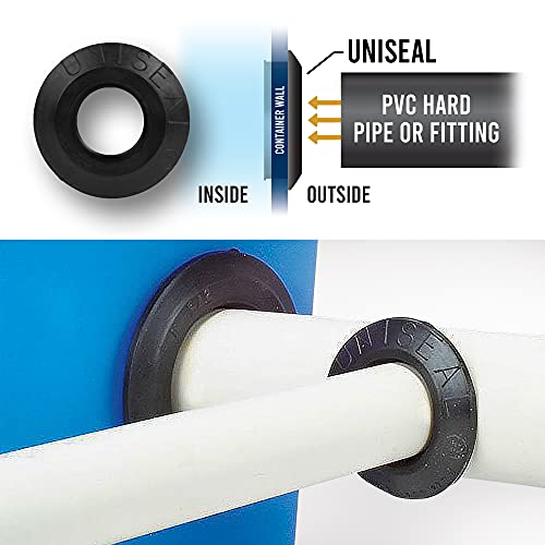 1/2" UNISEAL Flexible Tank Adapter Made in the USA (Bulkhead) - 2 Pack