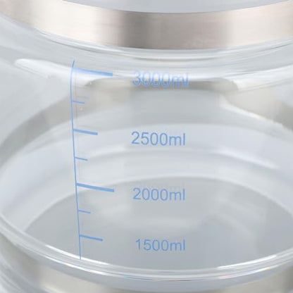 4L Glass Distiller Water Container with Large Capacity, Material for Countertop, Easy to Use and
