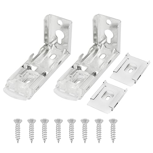 Mountings Brackets for Vertical Blinds ZZLZX 2Sets Replacement Mount Hardware Installation Accessories for Inside and Outside Zebra Roller Window Blinds, L-Shaped Metal Blinds Bracket for Track 4.5cm