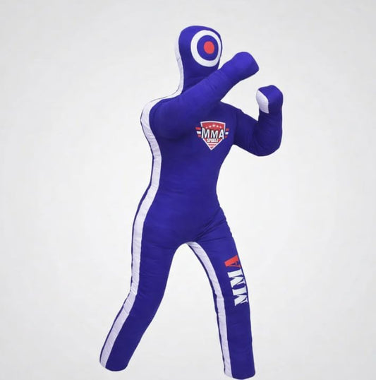 MMA Sports Brazilian JIU Jitsu Grappling Submission Throwing Dummy Punching Heavy Bag Kick Boxing Dummies UNFILLED - color: Blue-3, size: 6ft, style: Standing