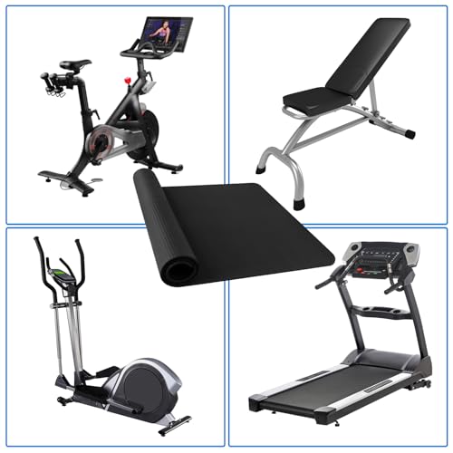 Treadmill Mat,Bike Mat Compatible with Peloton Bike,Elliptical, 6mm Thick, Under Exercise Bike Trainer Pad for Indoor Stationary Spin Bike Gym Equipment Hardwood Floor Carpet Protector - size: 1pcs: 31.9 * 74.8 inch