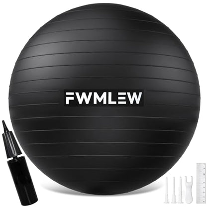 Extra Thick Exercise Yoga Ball, 5-Size Anti-Burst Heavy Duty Stability Gym Ball for Fitness, Core Workout, Pregnancy & Office Chair, Includes Quick Pump - size: XL(27-30ines/68-75cm)