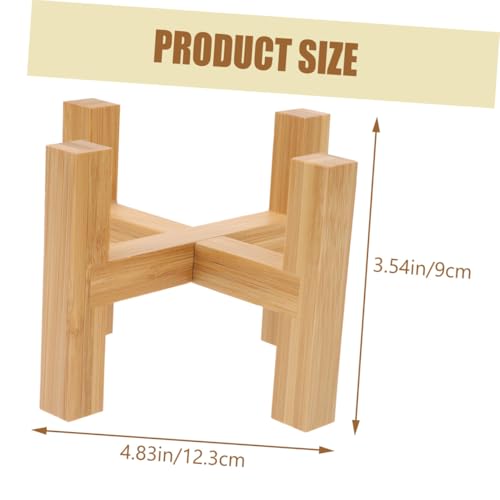 SHINEOFI Wooden Flowerpot Pedestal Stand with Anti-slip Pads Simple Wood Base for Indoor Outdoor Plant Display Multi-functional Rack for Flowerpots Crafts and Mini Fish Tanks Home Garden