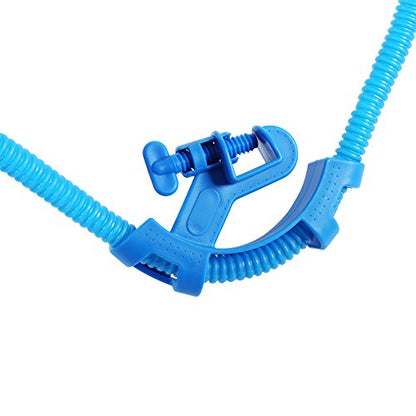 Aquarium Hose Holder | 5 - Pack Blue Plastic Clips for 12 / 16mm Pipes | Secure Mount for Fish Tank Maintenance/Water Changing | Fits 12.5mm Glass