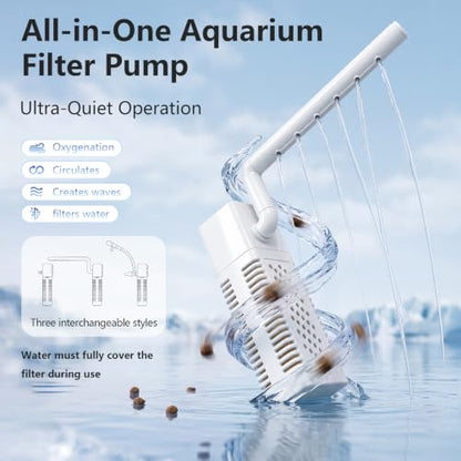 5 Gallon Fish Tank Aquarium Starter Kit with Filter and Light, All in One Small Fish Tank for Betta, Kids & Desktop Use, Self Cleaning Nano Aquarium with Lid(Large Black)