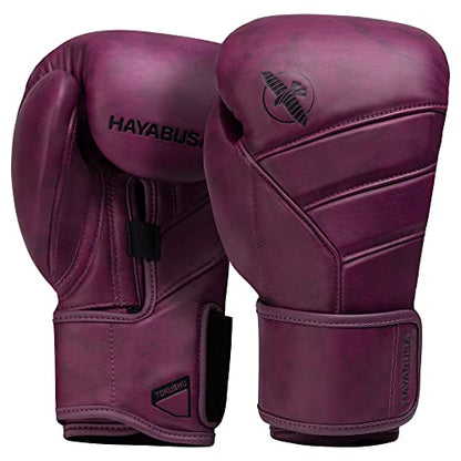 Hayabusa T3 LX Leather Boxing Gloves | Leather Boxing Gloves, Training Gloves Men and Women, Sparring Gloves, Heavy Bag Gloves, 16oz Boxing Gloves, Muay Thai Gloves - color: Wine, size: 14oz