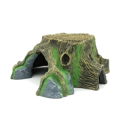 Resin Large Turtle Tank Accessories Reptile Hideouts Cave Habitat Decor for Gecko Leopard Lizards Toad