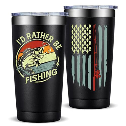 Fufandi Fishing Gifts For Men - Gifts for Fisherman - Fishing Christmas Gift, Birthday Fathers Day Gift for Dad, Men, Husband, Him - Tumbler Cup 20oz
