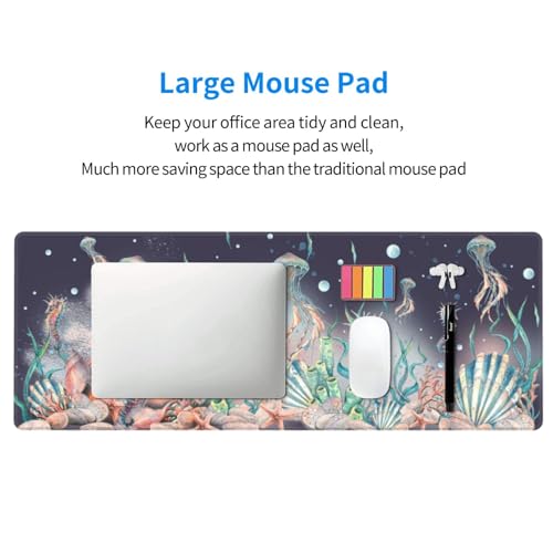 Jellyfish Mouse Pad XL Large Mousepad Non Slip Rubber Base Desk Mat for Laptop Computer Gaming 31.5" X 12" - color: Jellyfish